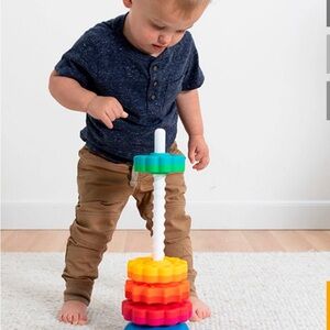 Fat Brain SpinAgain Toy - Colorful Stacking Toy for Kids